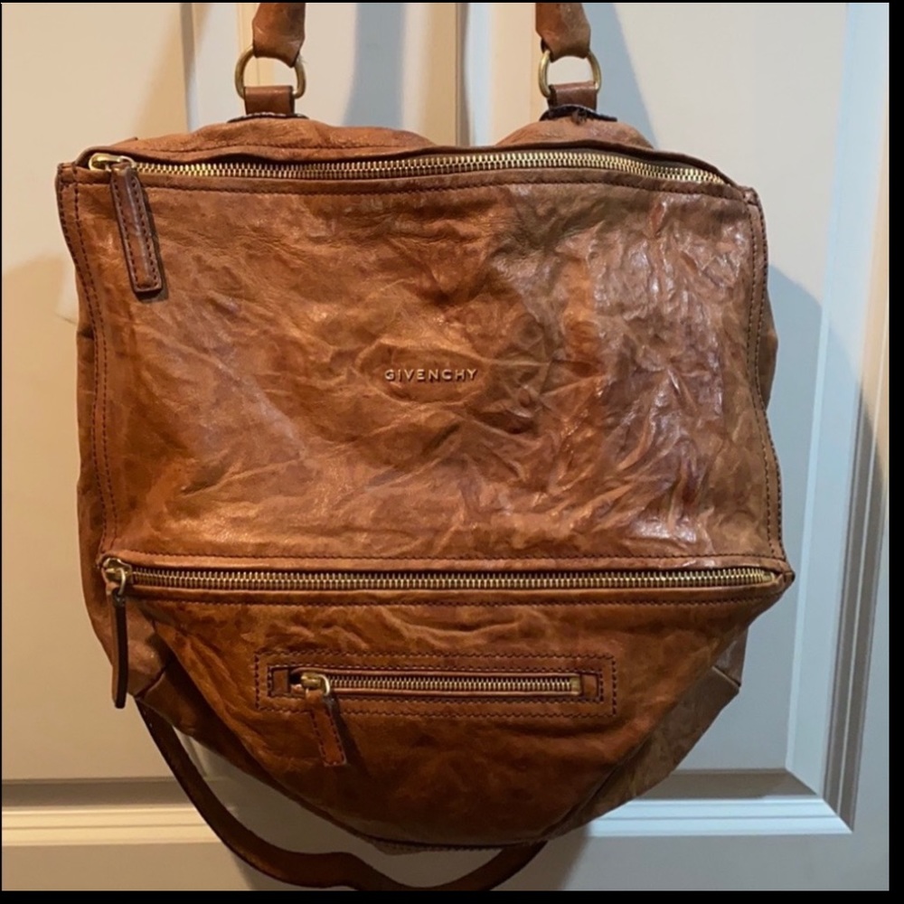 Givenchy Brown Leather Shoulder Bag with Gold Hardware - Picture 2 of 16